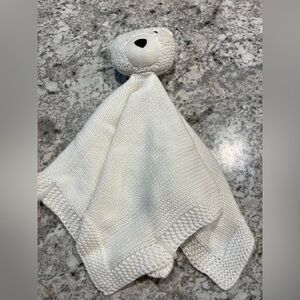 Honey Bug Organic Lovey white polar bear